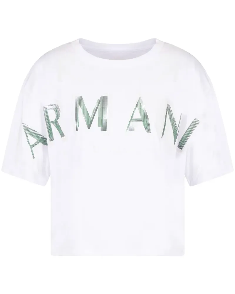 Armani Exchange T-Shirt mit Logo-Print - Weiß Weiß