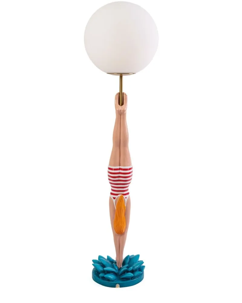 Seletti Lady Diver Tischlampe 94cm - Mehrfarbig Mehrfarbig