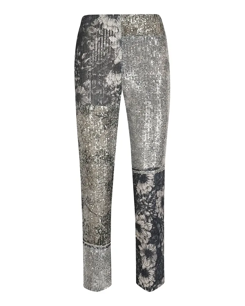Maison Margiela sequin-embellished patchwork trousers - Silber Silber