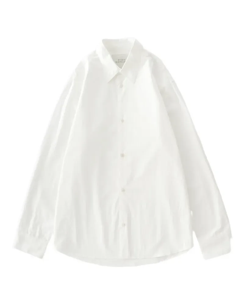 Studio Nicholson Hemd mit weichem Kragen - Weiß Weiß