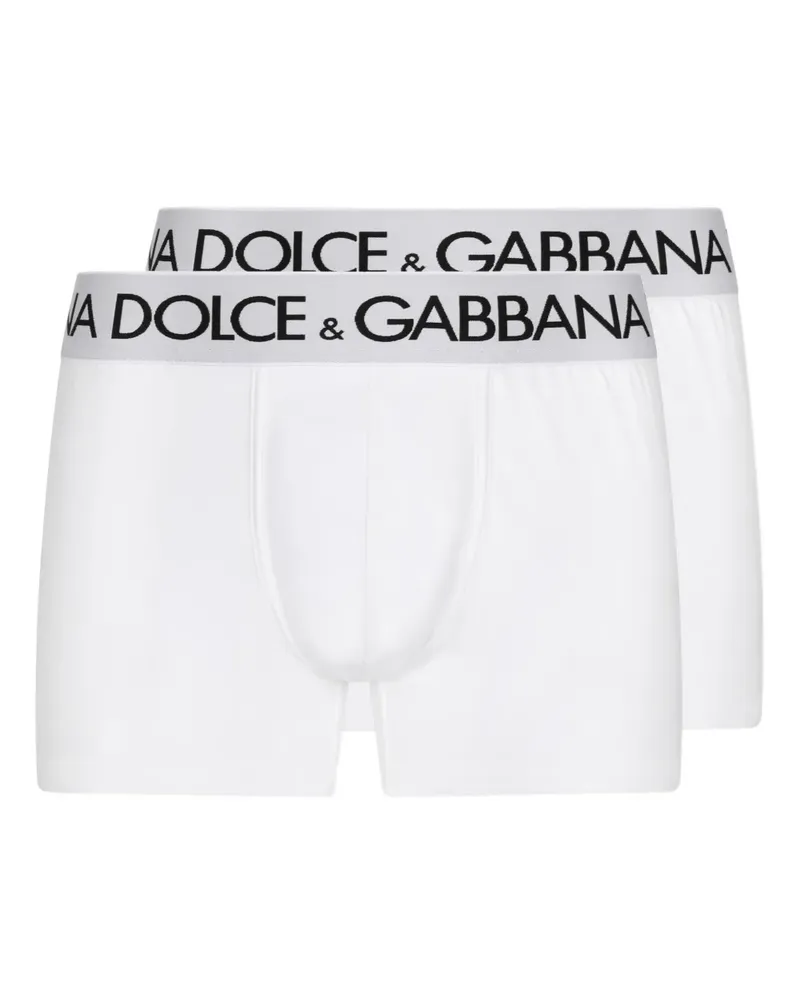 Dolce & Gabbana Boxershorts mit Logo-Print (2er-Set) - Weiß Weiß