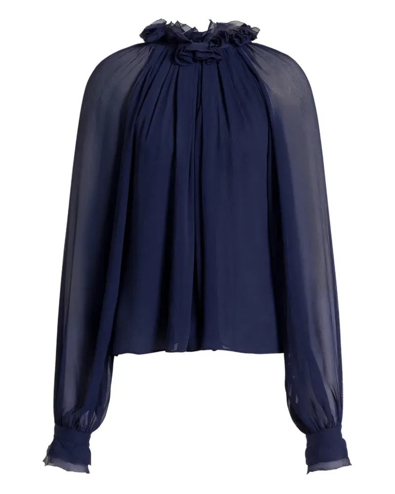 Alberta Ferretti ruffled blouse - Blau Blau