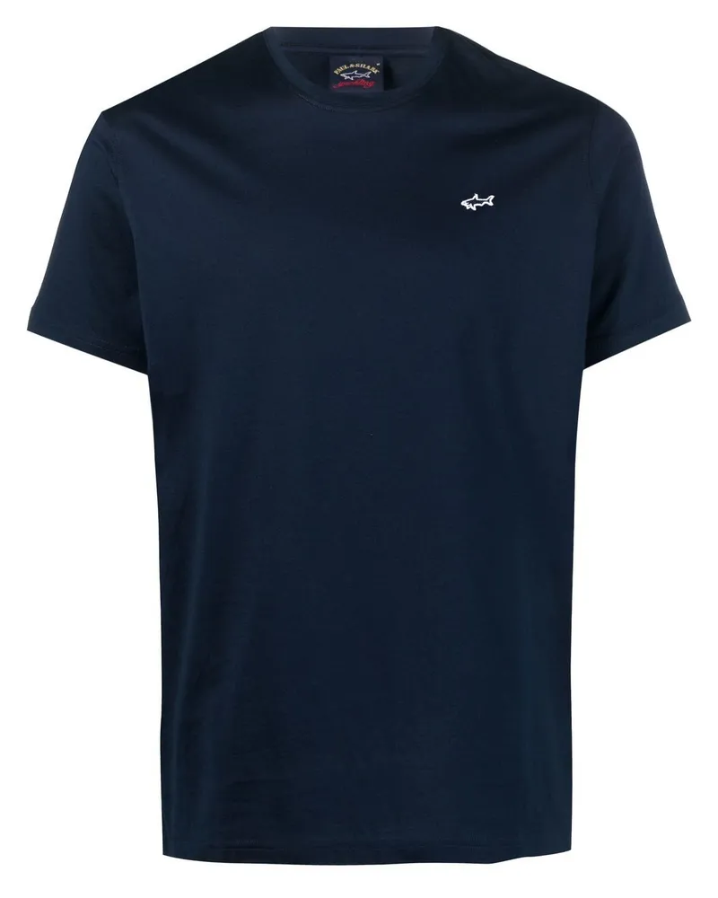 Paul & Shark T-Shirt mit Logo-Patch - Blau Blau