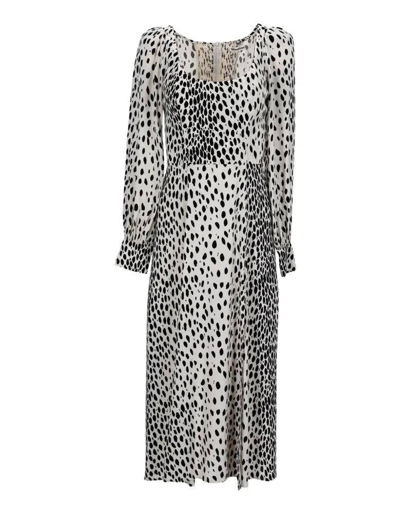 Reformation Gesmoktes Midikleid mit Animal-Print - Nude Nude