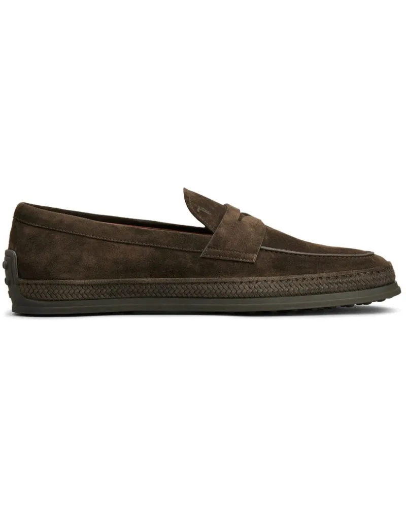 TOD'S Gommino Loafer aus Wildleder Braun