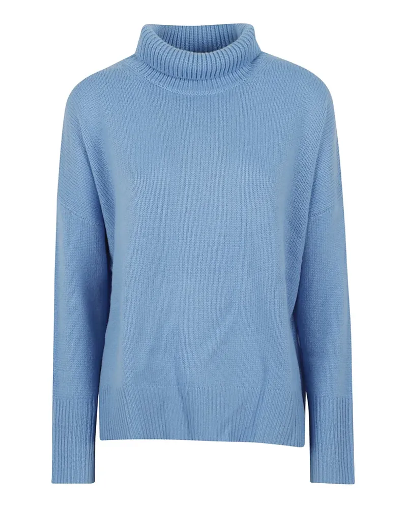 Lisa Yang Rollkragenpullover mit tiefen Schultern - Blau Blau