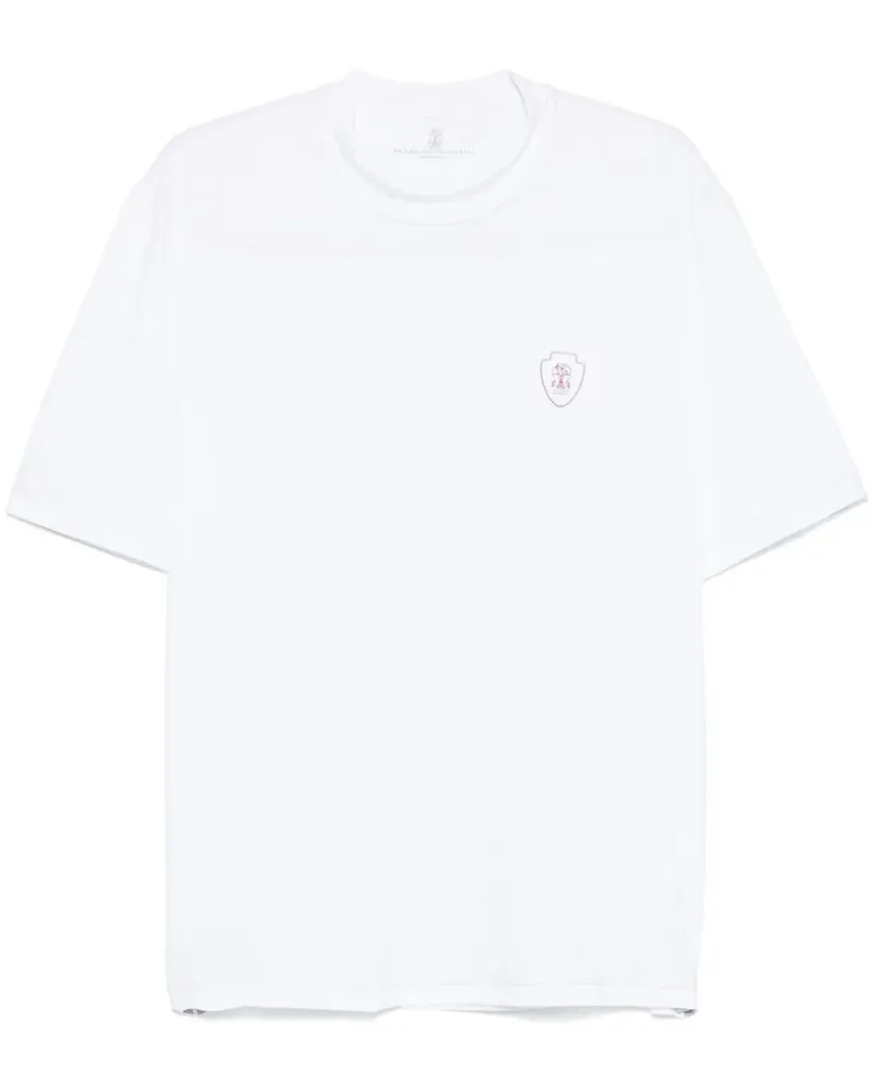 Brunello Cucinelli T-Shirt im Layering-Look - Weiß Weiß