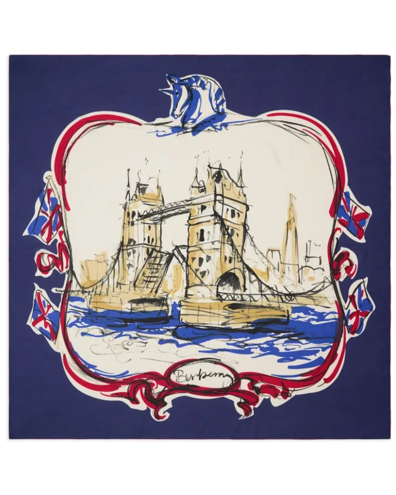 Burberry Tower Bridge Schal - Blau Blau