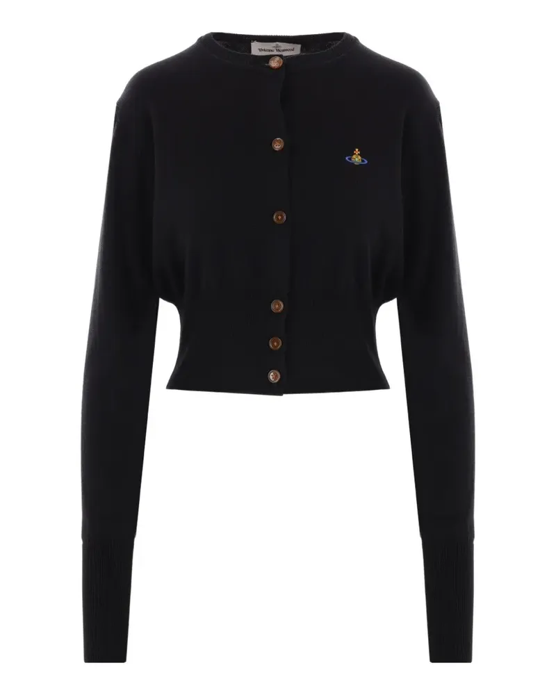 Vivienne Westwood Bea orb embroidered cardigan - Schwarz Schwarz