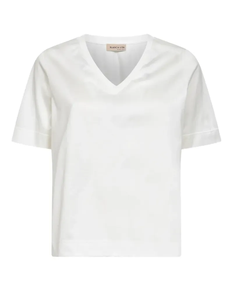 Blanca T-Shirt mit V-Ausschnitt - Weiß Weiß