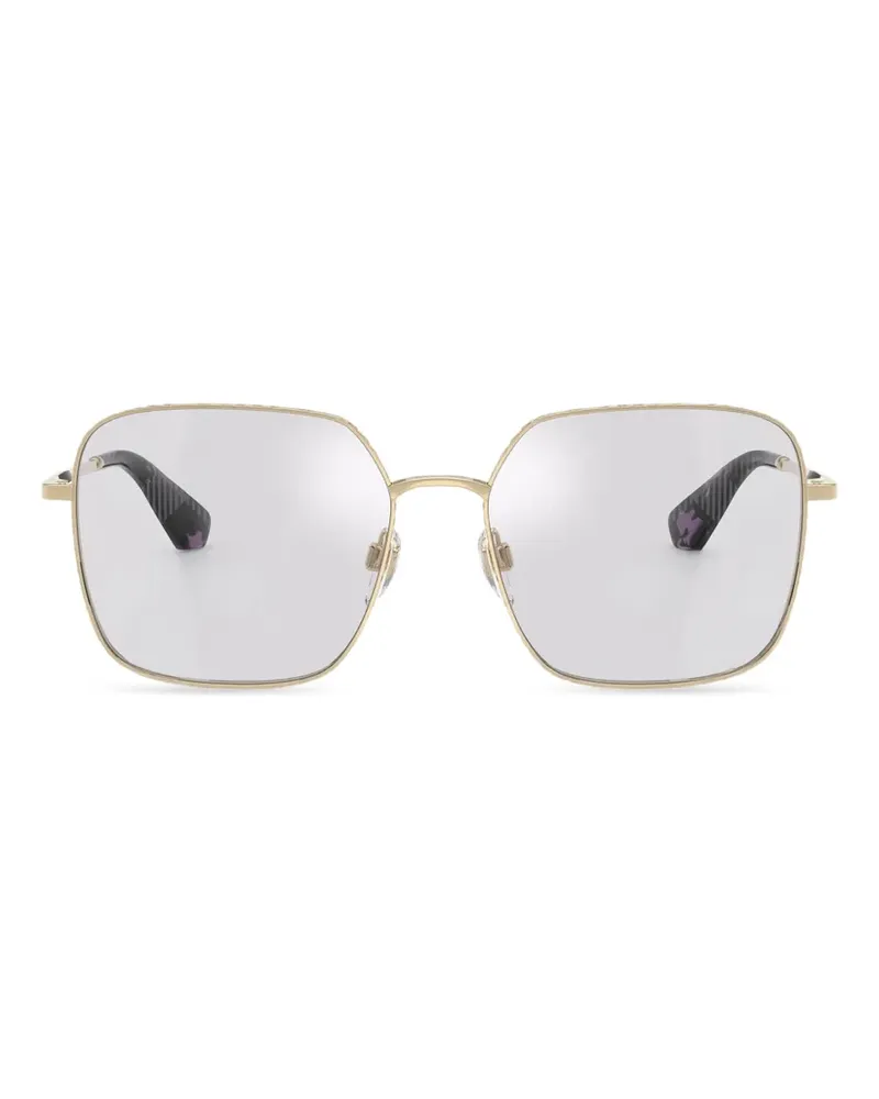 Burberry Sonnenbrille mit eckigem Gestell - Gold Gold