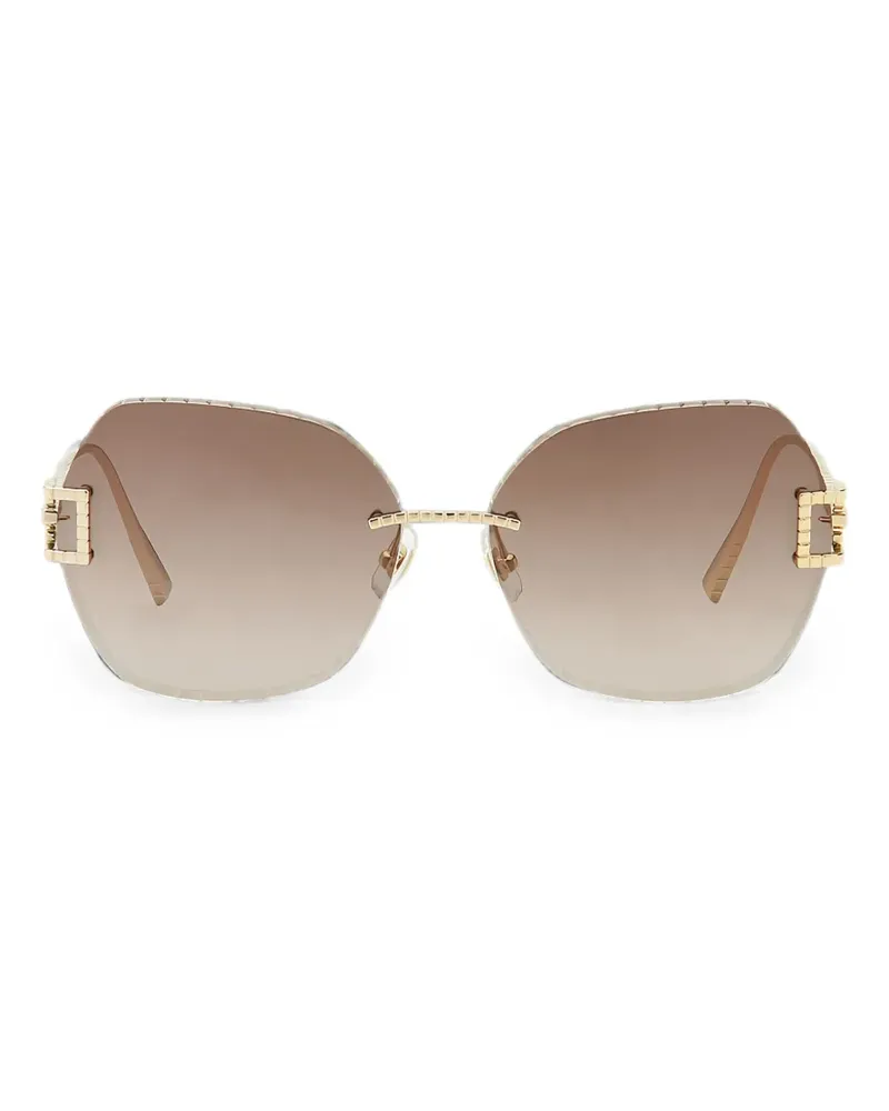 Chopard Ice Cube oversized-frame sunglasses - Gold Gold