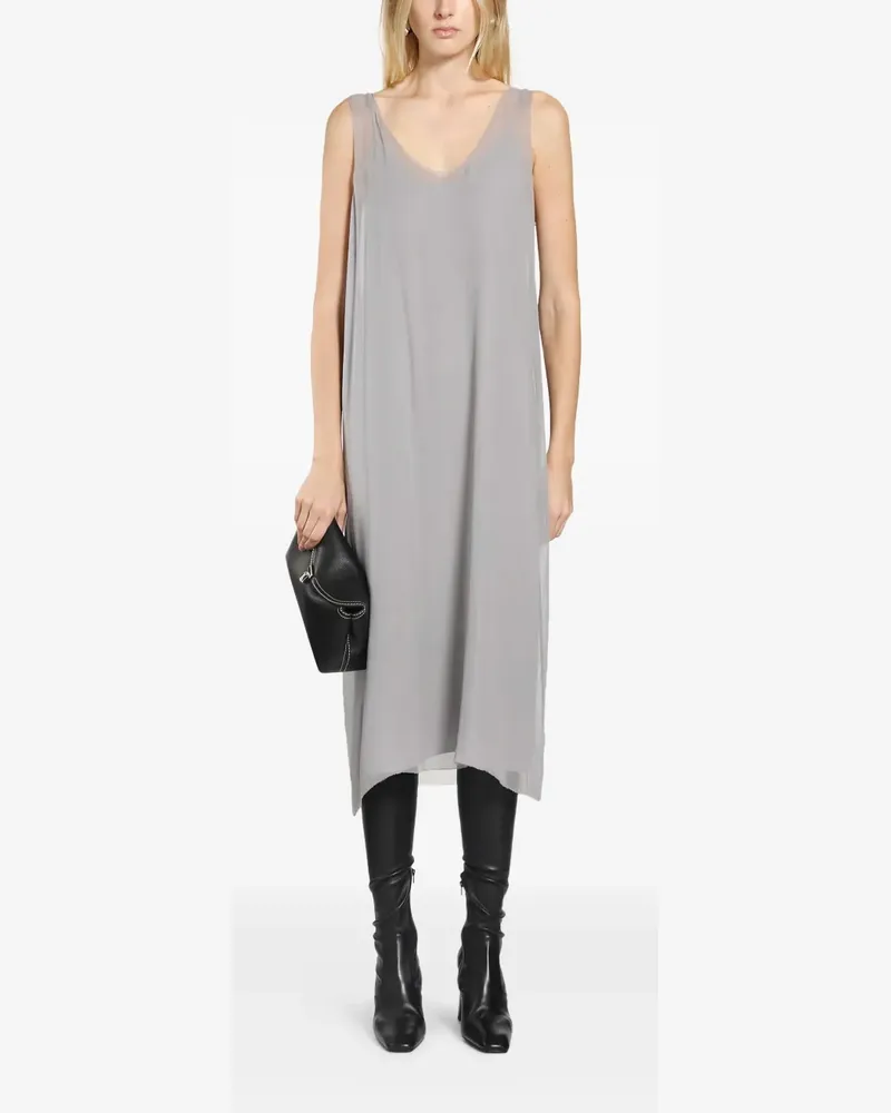 Totême chiffon midi slip dress - Grau Grau