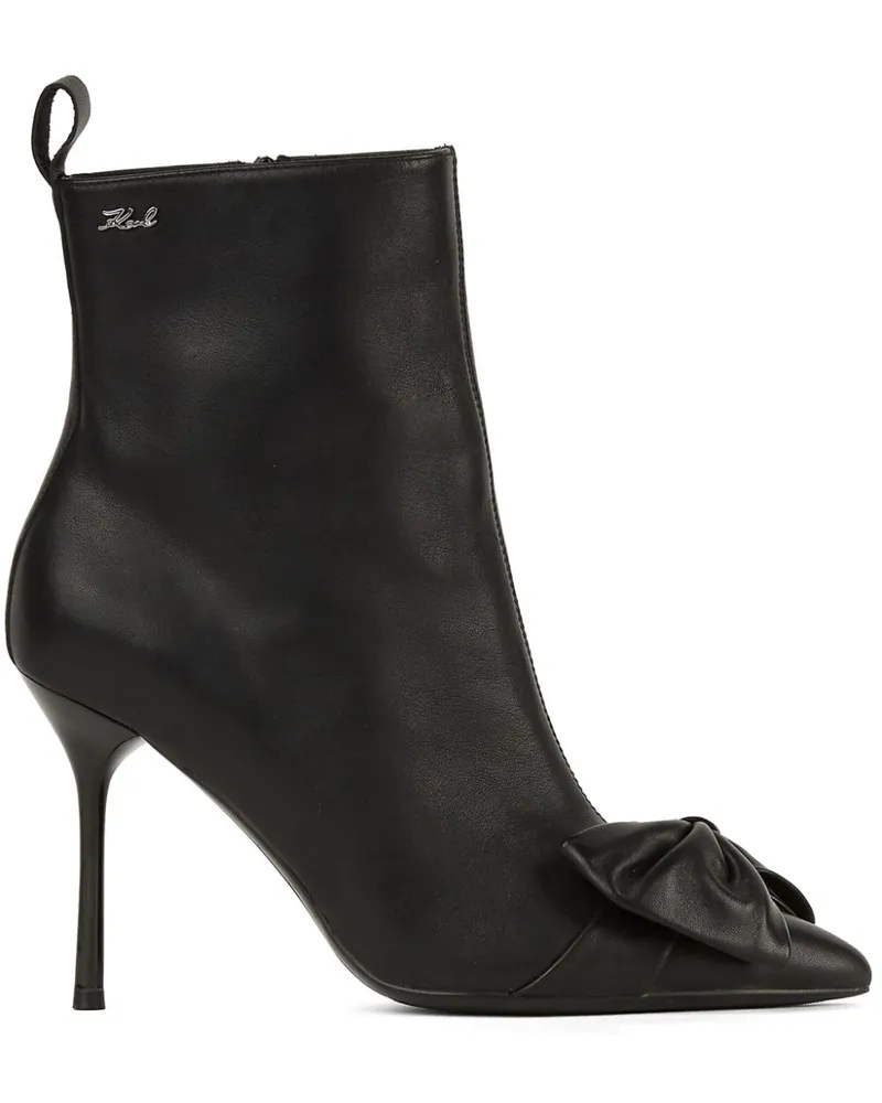 Karl Lagerfeld Sarabande Stiefeletten mit Schleife 90mm - Schwarz Schwarz