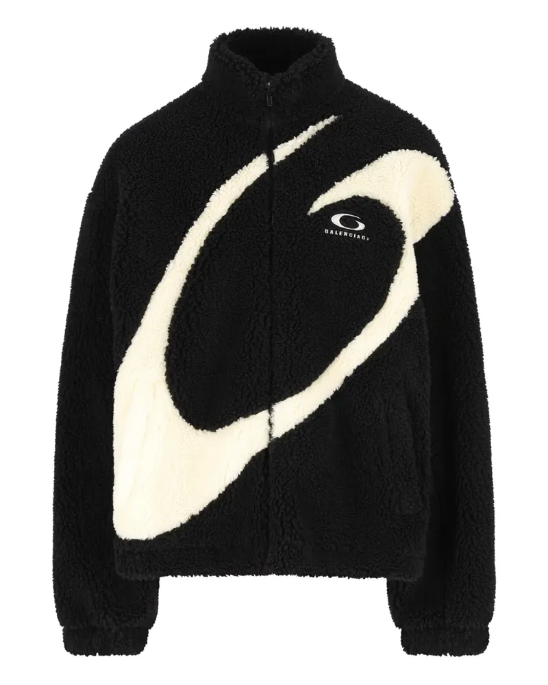 Balenciaga Graphic Jacke mit Stehkragen - Schwarz Schwarz
