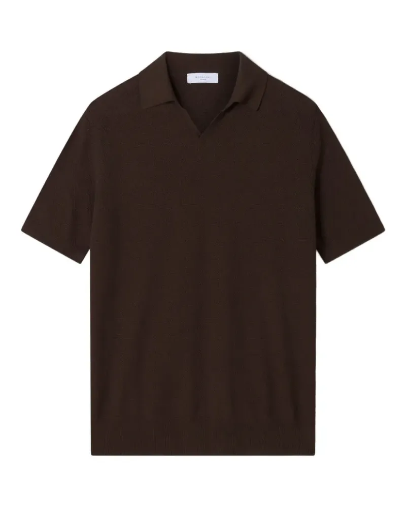 Boglioli polo-collar T-shirt - Braun Braun