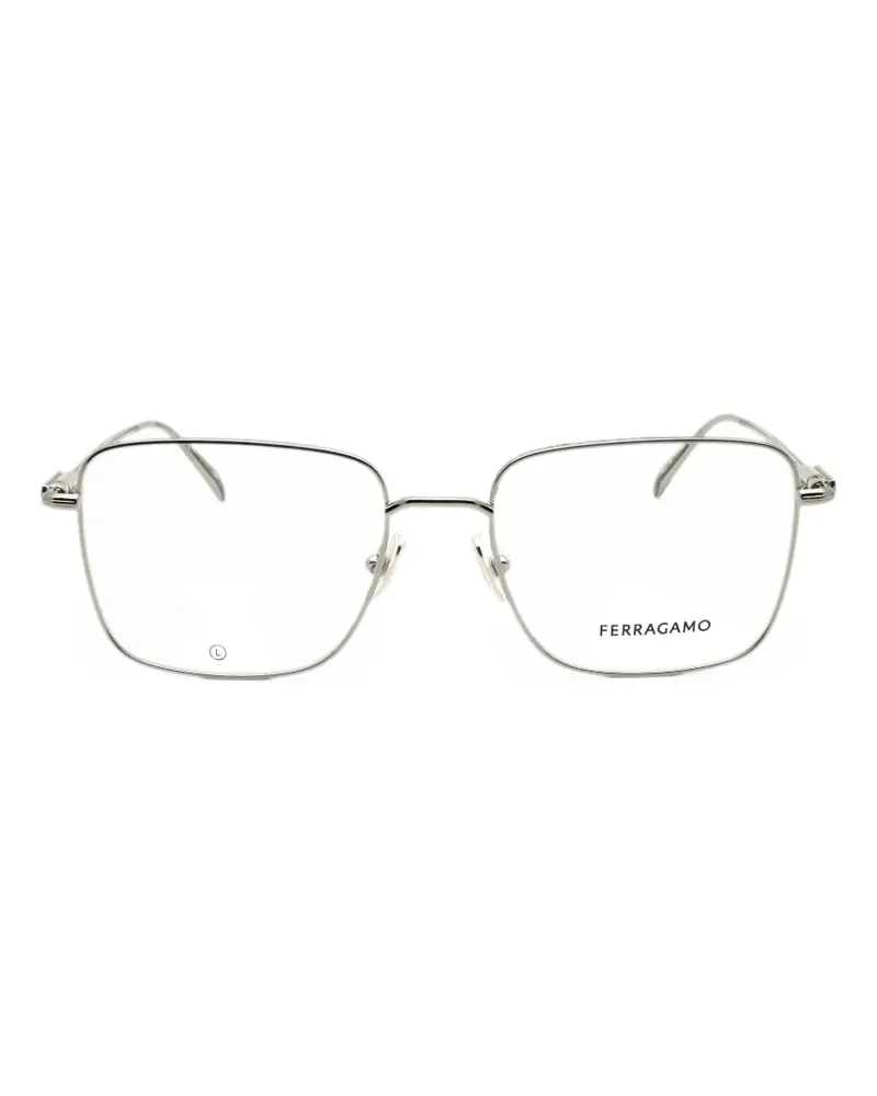 Ferragamo rectangle-frame glasses - Silber Silber