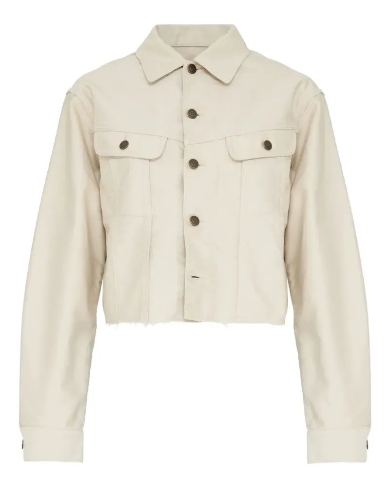 Maison Margiela Cropped-Jacke aus Denim - Nude Nude