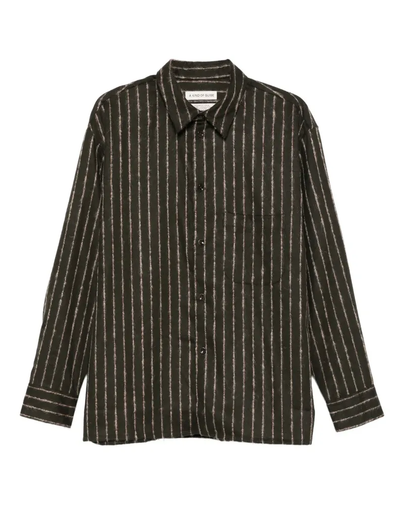 A Kind Of Guise Gestreiftes Gusto Hemd - Braun Braun