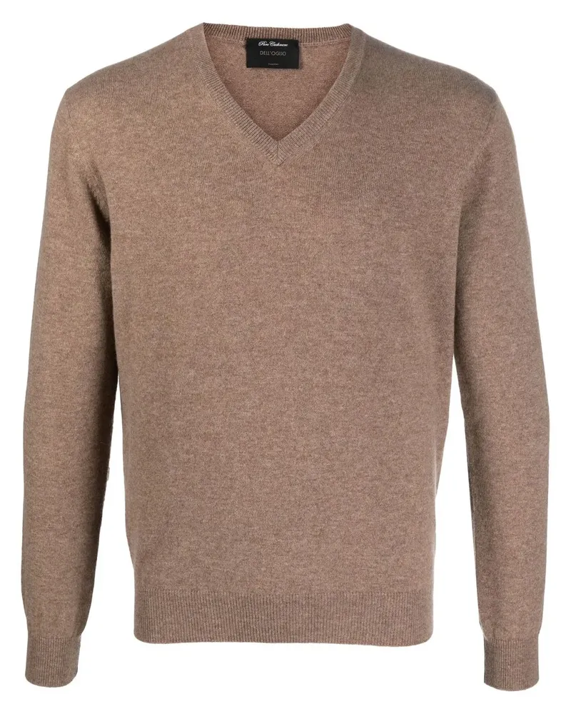 Dell'oglio Pullover mit V-Ausschnitt - Braun Braun