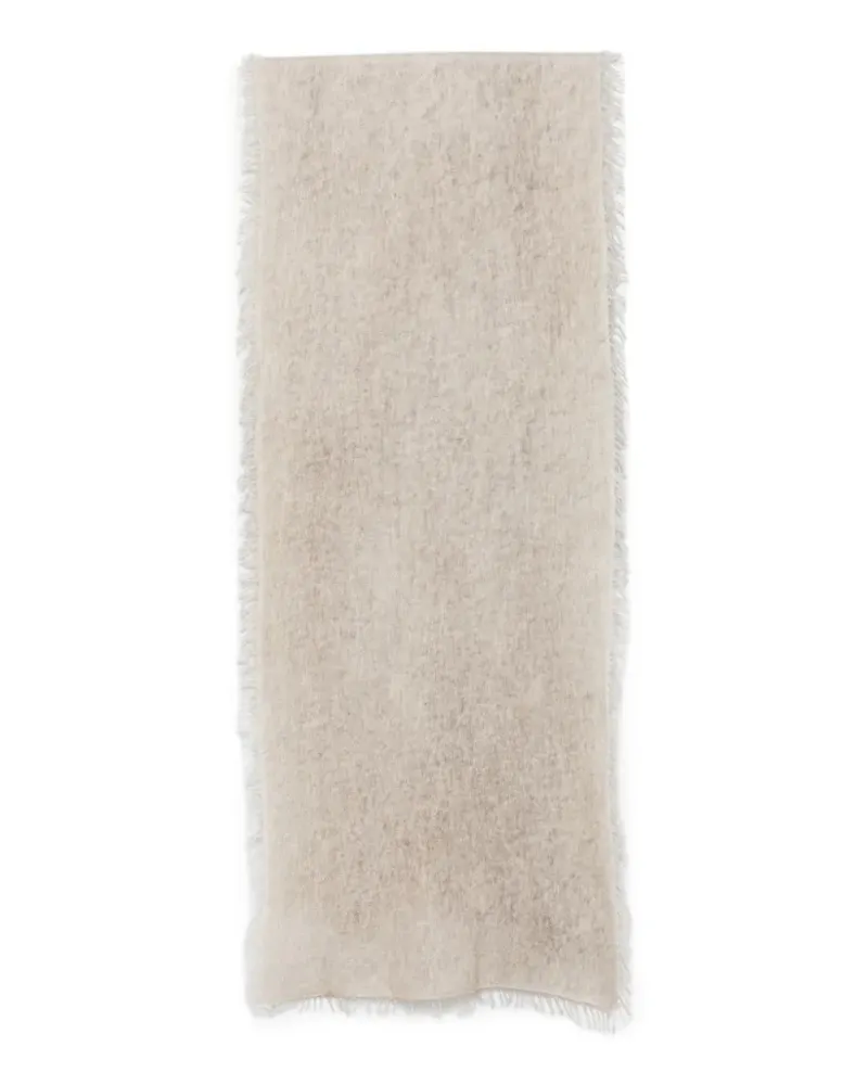 Avant Toi Ausgefranster Kaschmirschal - Nude Nude