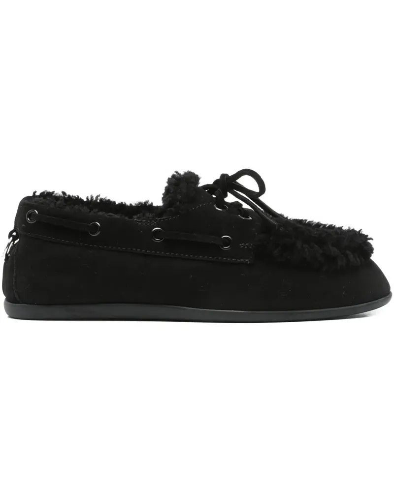 3JUIN Loafer mit Shearling-Besatz - Schwarz Schwarz