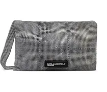 Tote Bag in Mesh-Optik - Silber