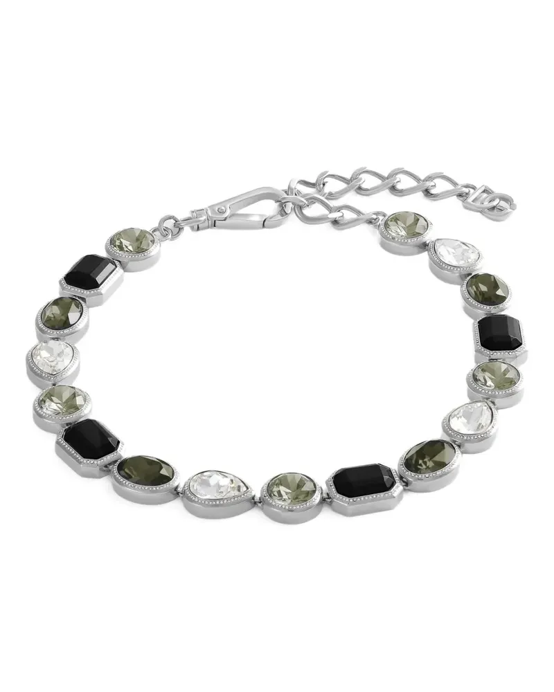Dolce & Gabbana Halskette mit Strasssteinen - Silber Silber