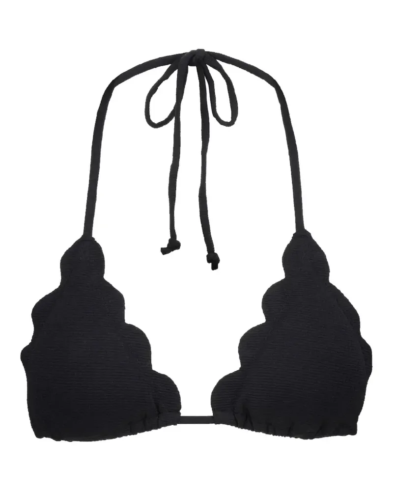 Marysia Bikini mit Wellenkanten - Schwarz Schwarz