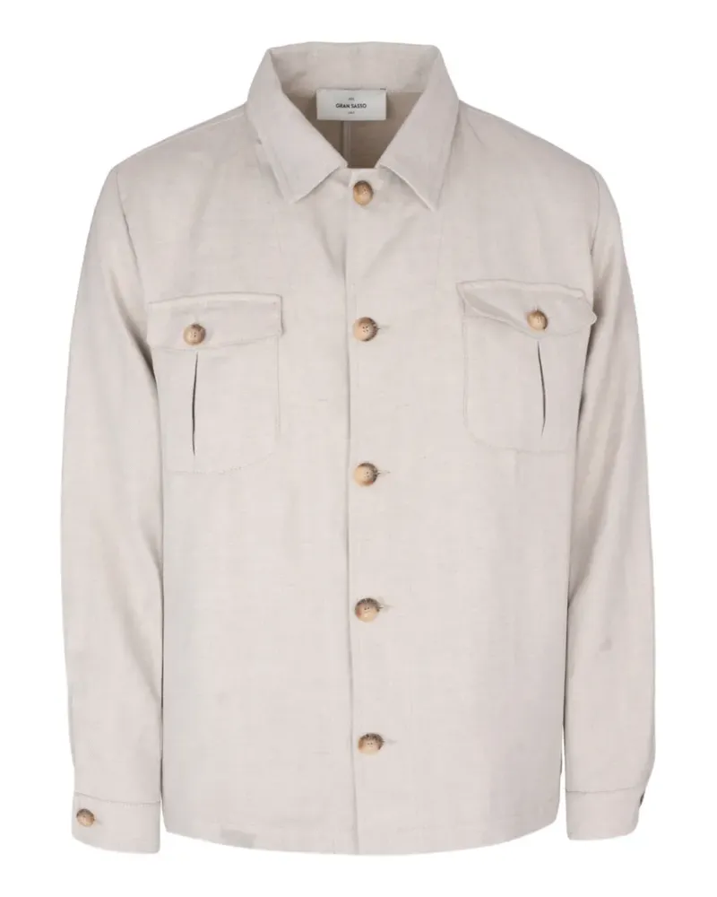Gran Sasso button-up shirt jacket - Nude Nude