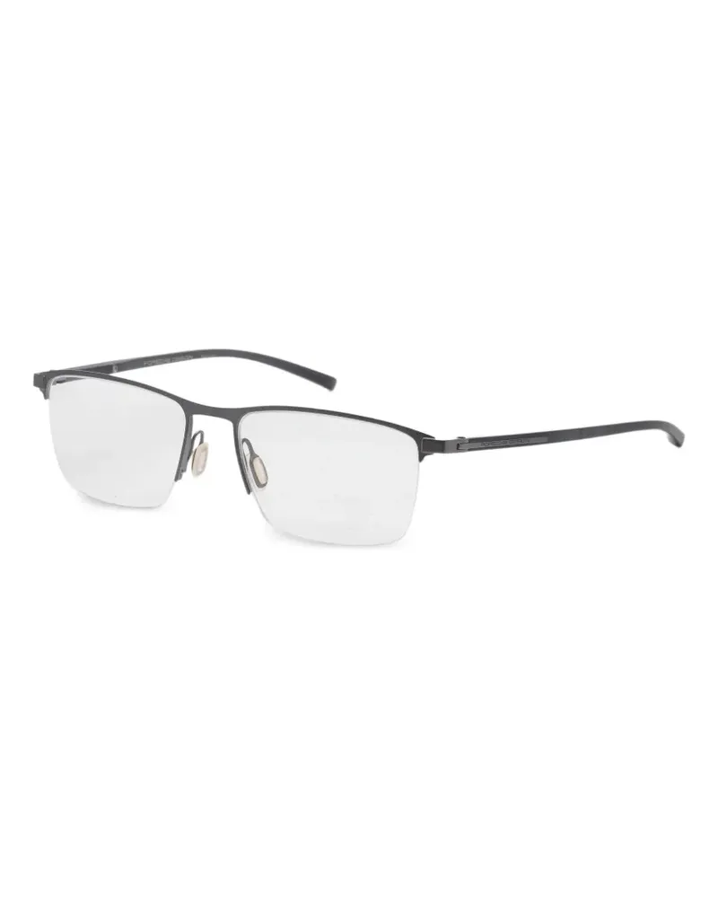 Porsche Design Eckige Halbrandbrille - Grau Grau