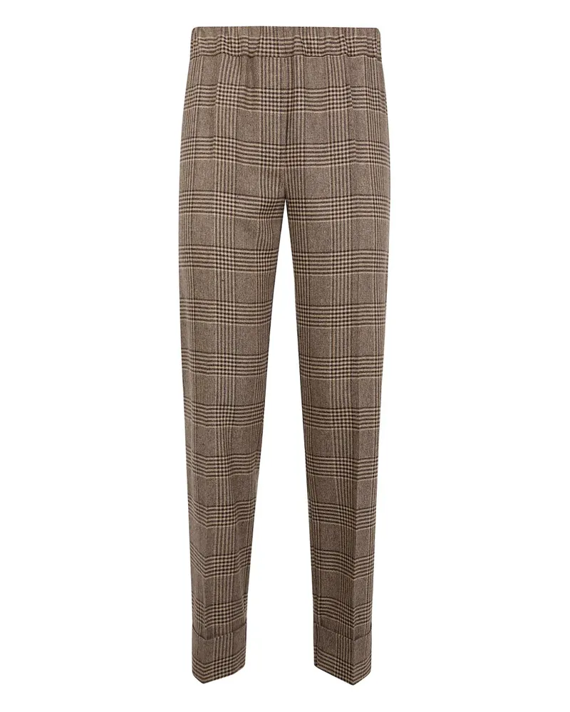 D.EXTERIOR plaid-pattern trousers - Braun Braun