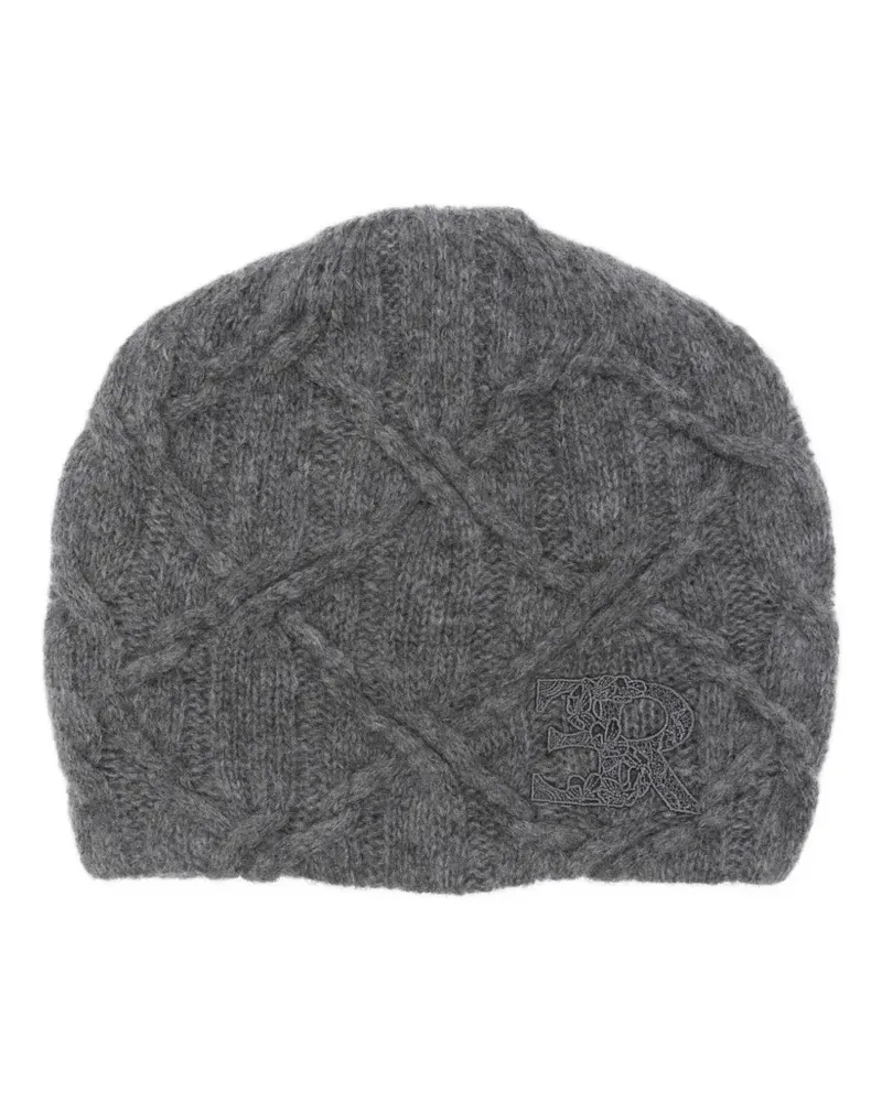 Ermanno Scervino Mütze mit Zopfmuster - Grau Grau