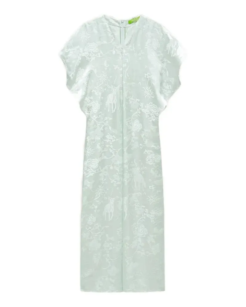 Shanghai Tang Tang jacquard silk midi dress - Grün Grün