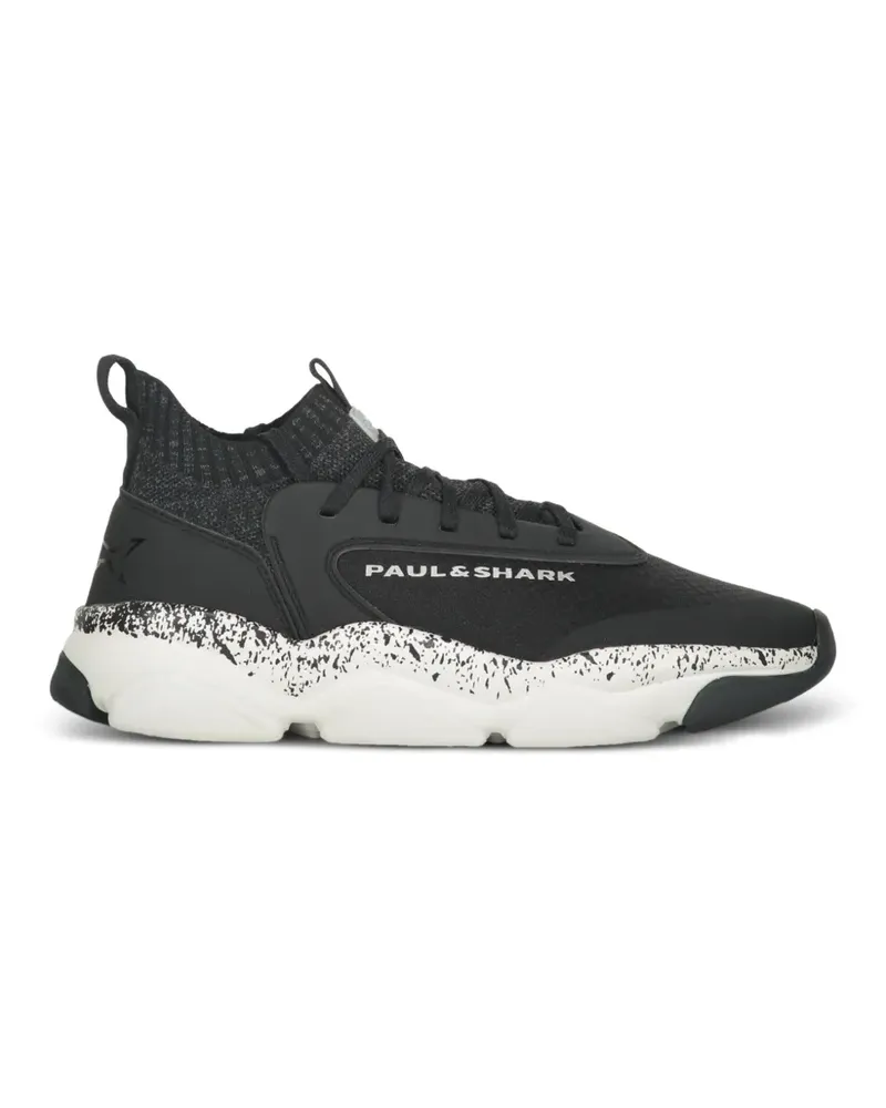 Paul & Shark Sneakers mit Hai-Print - Schwarz Schwarz