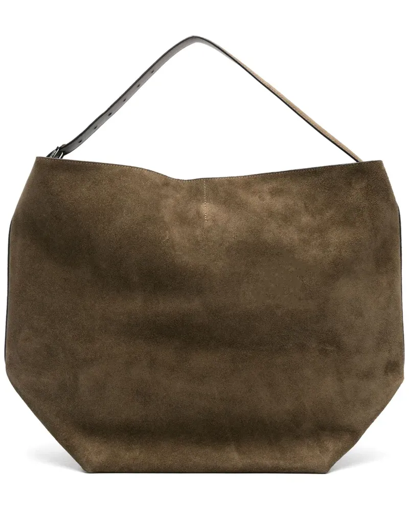 Totême Schultertasche aus Wildleder - Grün Grün