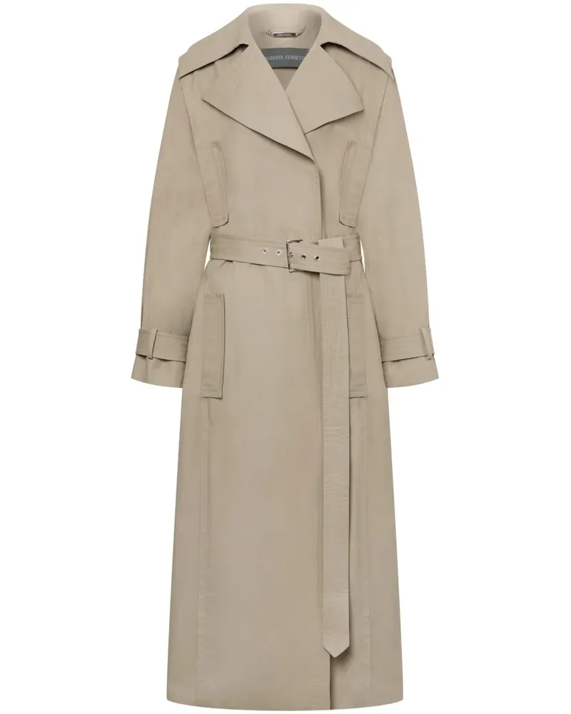 Alberta Ferretti Trenchcoat mit Gürtel - Nude Nude