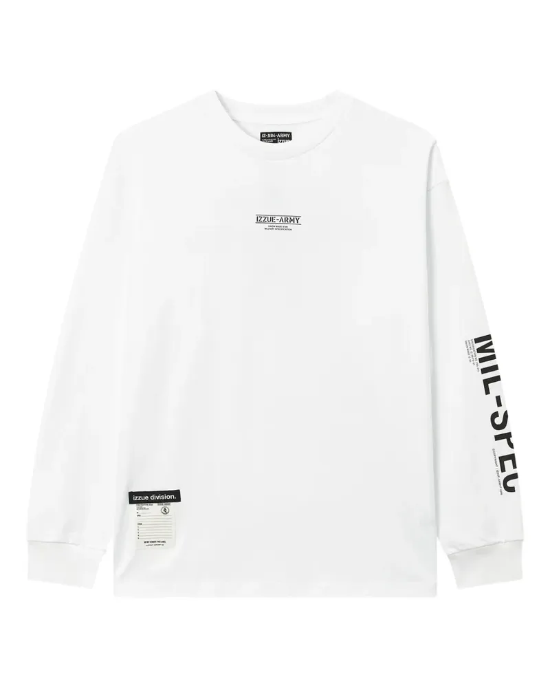 Izzue logo-print long-sleeve T-shirt - Weiß Weiß