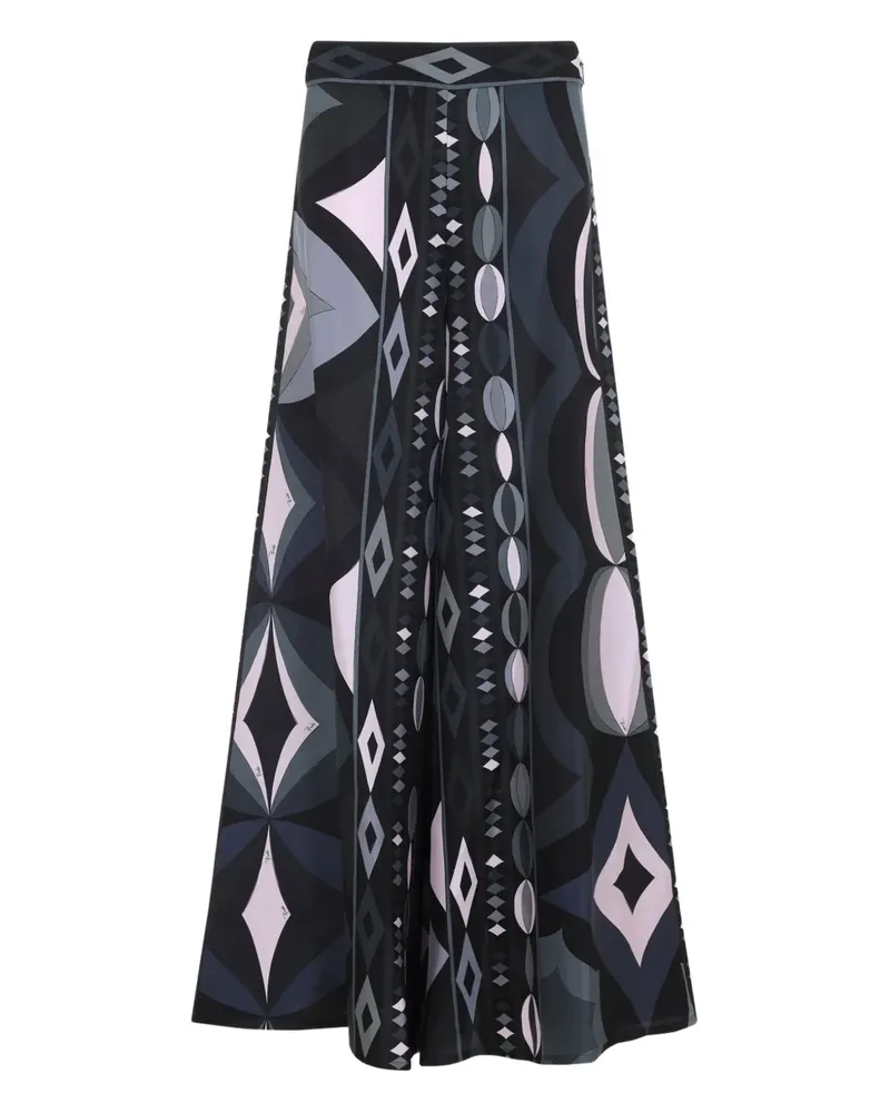 Emilio Pucci geometric-print silk palazzo pants - Schwarz Schwarz