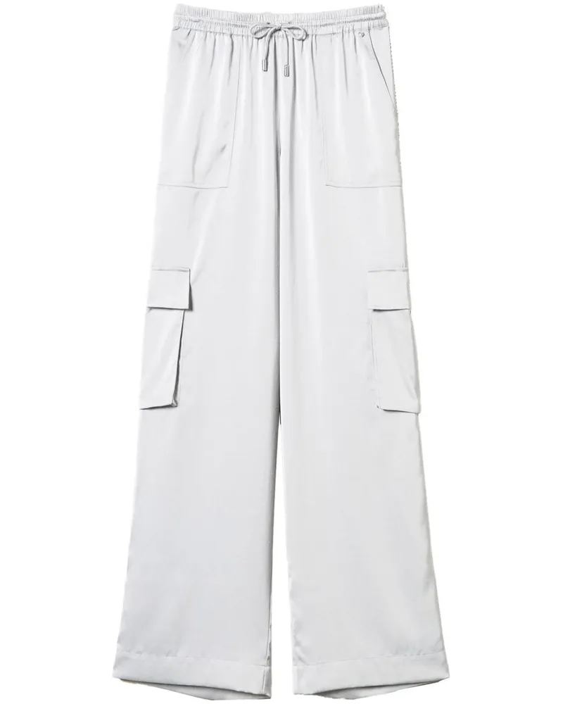 Twin-Set Cargohose aus Satin - Grau Grau