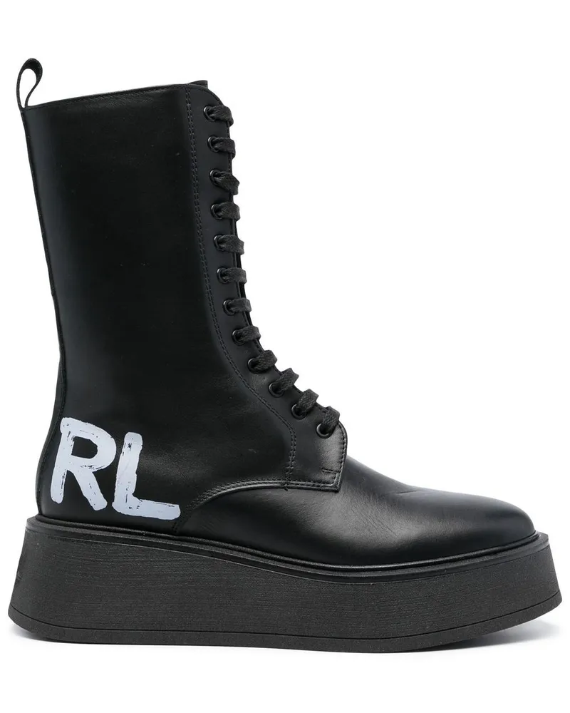 Karl Lagerfeld Stiefeletten mit Logo - Schwarz Schwarz