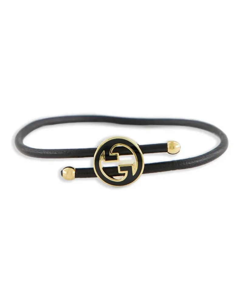 Gucci Armband aus Leder und Messing - Gold Gold