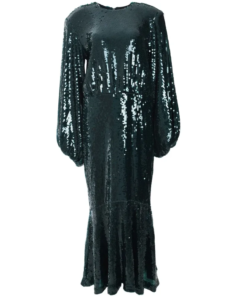 ROTATE Birger Christensen Maxikleid mit Pailletten - Grün Grün