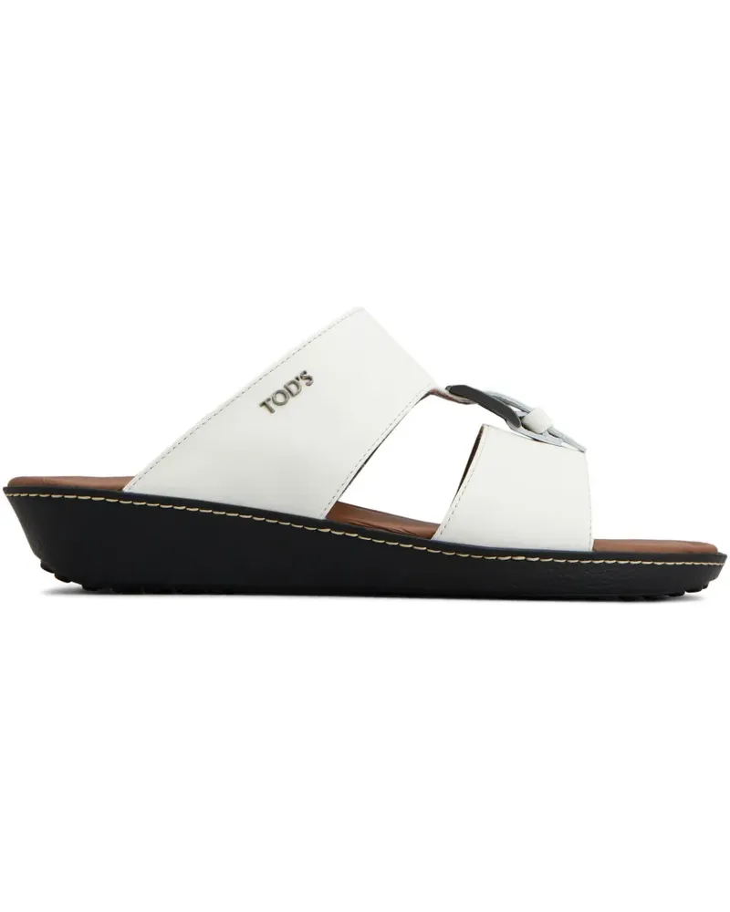TOD'S Wedge-Sandalen mit Schnalle - Weiß Weiß