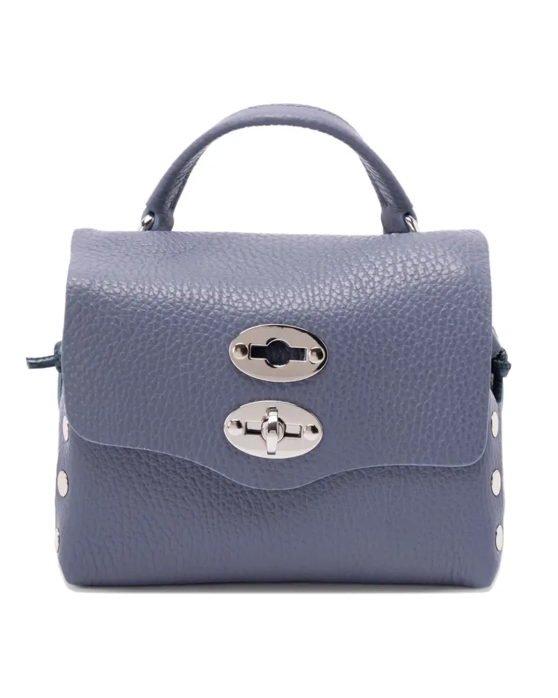 Zanellato Schultertasche mit Nieten - Blau Blau