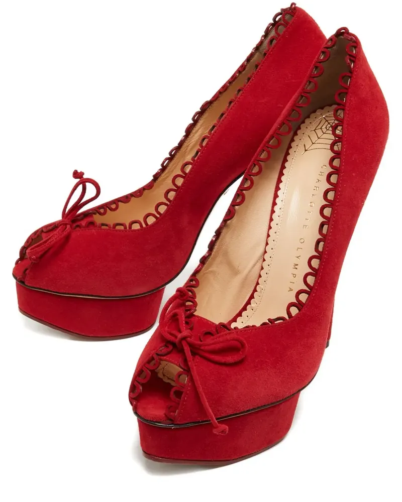 Charlotte Olympia Pumps mit Absatz 110mm - Rot Rot