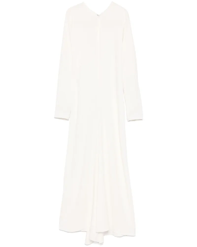 Victoria Beckham Fein geripptes Kreppkleid - Nude Nude