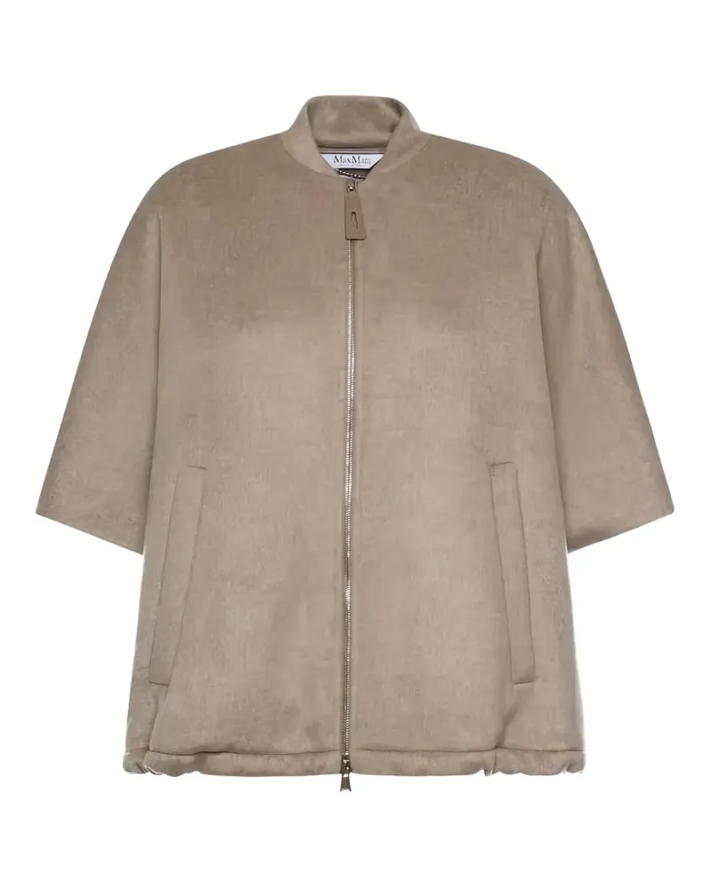 Max Mara short-sleeves zip-up jacket - Nude Nude