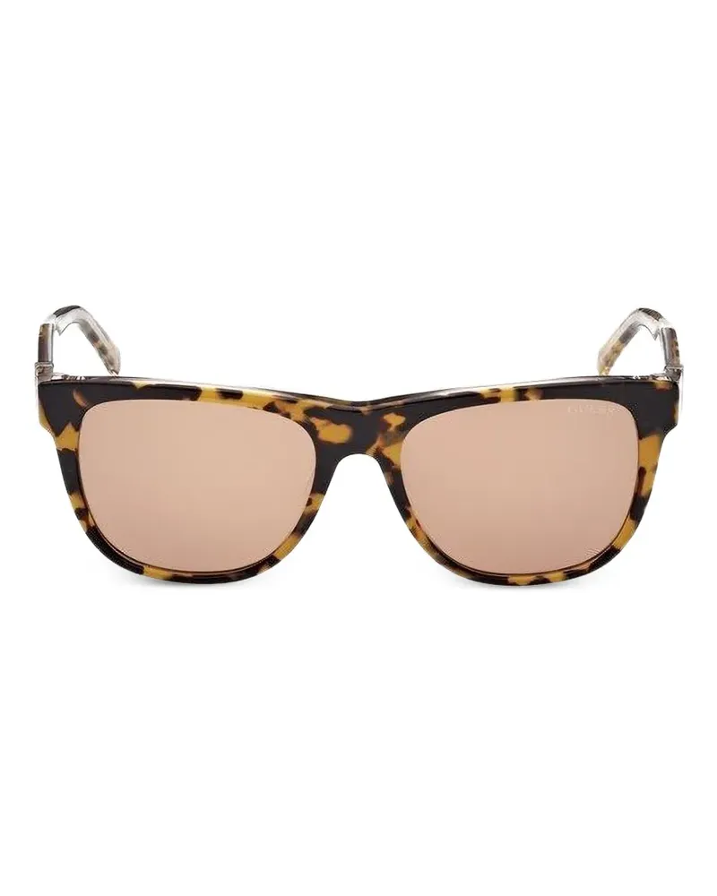 Guess tortoiseshell-effect rectangle-frame sunglasses - Braun Braun