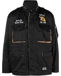 Neighborhood Gefütterte M-65 Jacke Schwarz